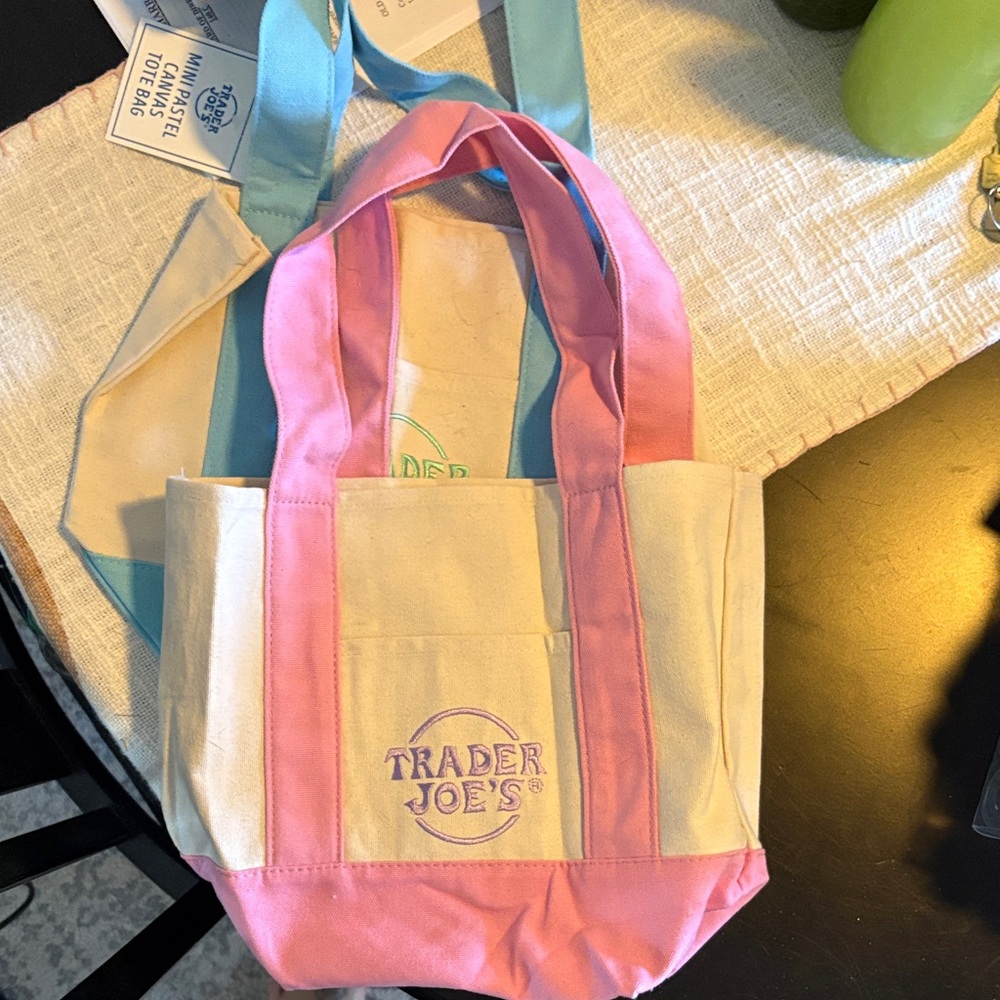 Pink and Cream Tote Bag